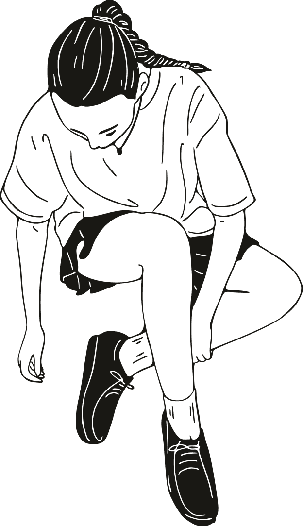 Woman sitting down